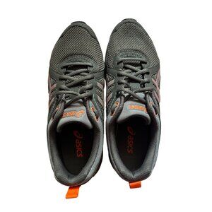 Asics Mens Trail Running Shoes Size 8 Black & Orange Mesh Durable & Lightweight